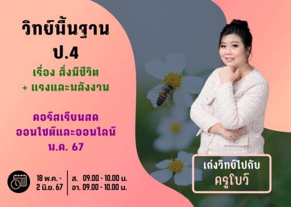 P467S103 - วิทย์พื้นฐาน ป.4 ปีการศึกษา 2567 เดือน พ.ค. 67