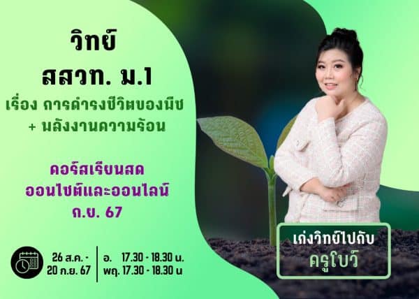 M167S107 - วิทย์ สสวท ม.1 ปีการศึกษา 2567 เดือน ก.ย. 67